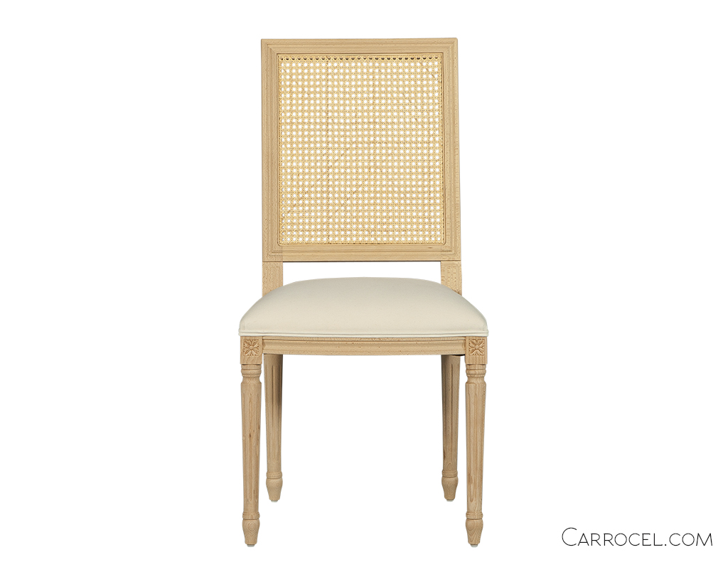 Louis Capet Custom Cane Dining Chair – Side - Carrocel Fine Furniture