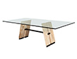 Custom Cantilever Stone Glass Top Dining Table