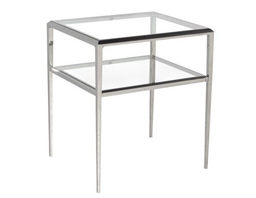 Modern 2 Tier Stainless Steel Side Table