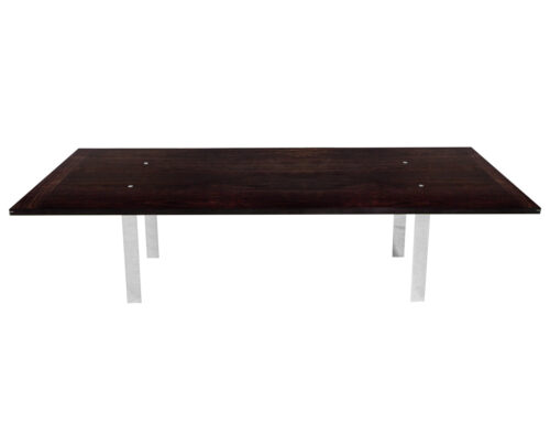 Ralph Lauren Modern Dining Table in Mahogany and Stainless Steel