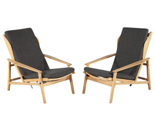 Pair of Mid-Century Modern Curved Lounge Chairs