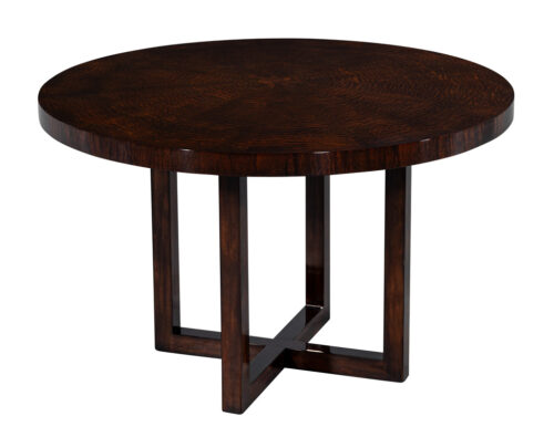 Art Deco Inspired Sapele Round Dining Table