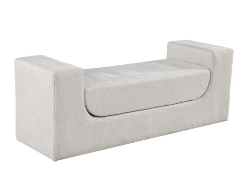 Modern Curved Upholstered Bench by Carrocel